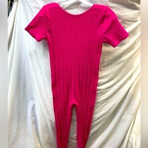 In motion Pink One Piece all over ladies sz. OSFM